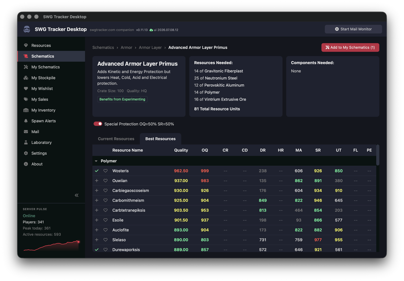 SWG Tracker Desktop — schematics
